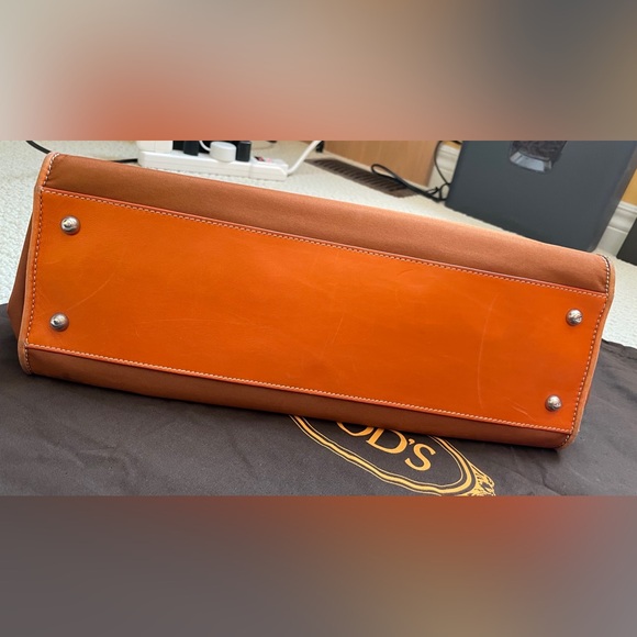 Authentic Vintage Tod’s Leather and Canvas Tote Bag - Picture 7 of 11